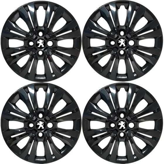 Calota Black Piano Aro 14 Peugeot 207 G245pbj - 4 Peças