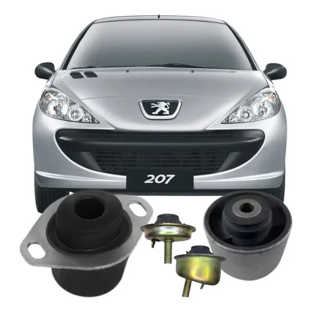 Kit 4 Coxim Cambio Motor Peugeot 206 207 1.4 1.6 8v 16v
