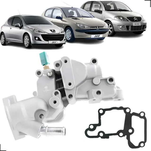 Carcaça Valvula Termostatica Peugeot 206 207 Sw Citroen C3