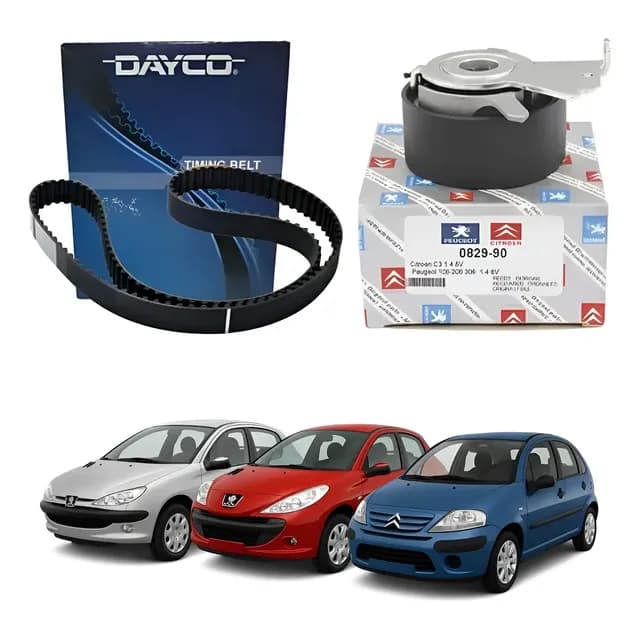 Kit Correia Dentada E Tensor Peugeot 207 206 C3 1.4 8v