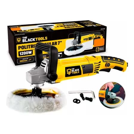Politriz Angular Automotiva 7 Polegadas 1200w 4200rpm Bpa1200 The Black Tools