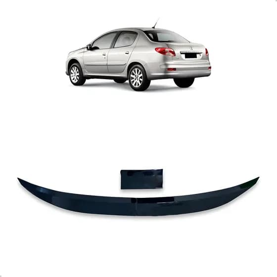 Aerofólio Para Peugeot 207 Sedan Black Piano Ajustável